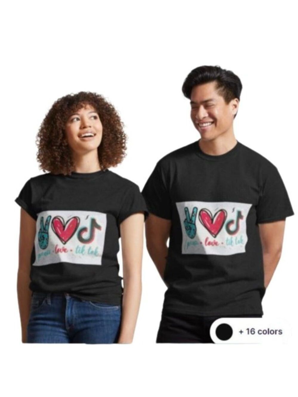 BRAND NEW "PEACE LOVE TIKTOK: MEN'S T TEE‎ SHIRT XL